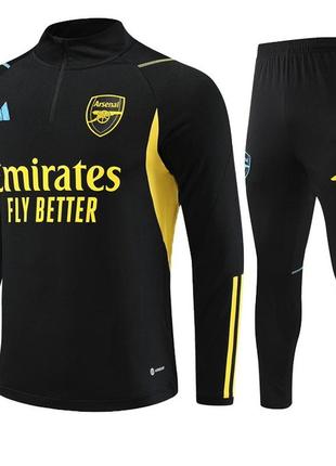 Детский футбольный костюм арсенал 2023-2024 black adidas 135-145 см (3526)