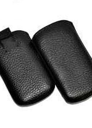 Кожаный чехол-карман для fly iq256 nokia 3310 черный