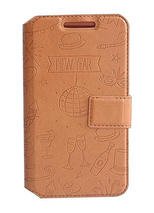 Чехол-книжка florence new year i для homtom ht3 pro коричневый