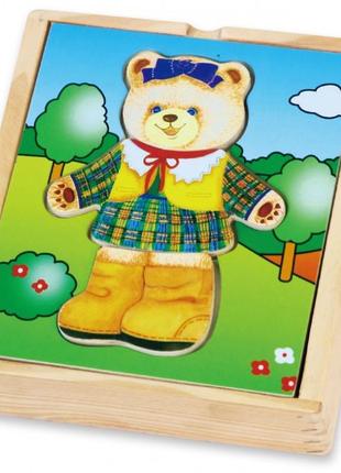 Дерев'яний ігровий набір viga toys гардероб ведмедиці (56403)
