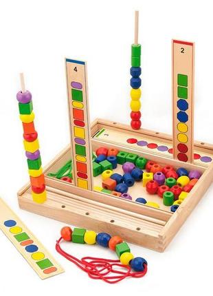 Обучающий набор viga toys шнуровка логика (56182)