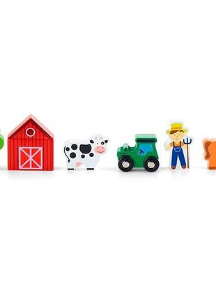 Набір для залізниці viga toys ферма (50812)