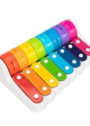 Ксилофон и звоночки fat brain toys rock n' roller piano  (f281ml)