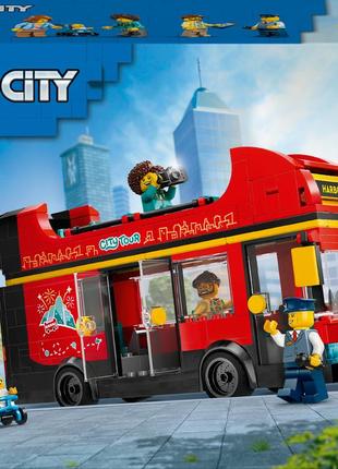 Конструктор lego city червоний двоповерховий екскурсійний автобус 384 деталі (60407)b