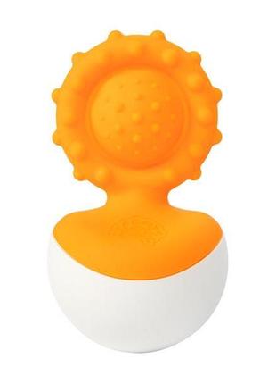 Прорізувач-неваляшка fat brain toys dimpl wobl помаранчевий (f2172ml)