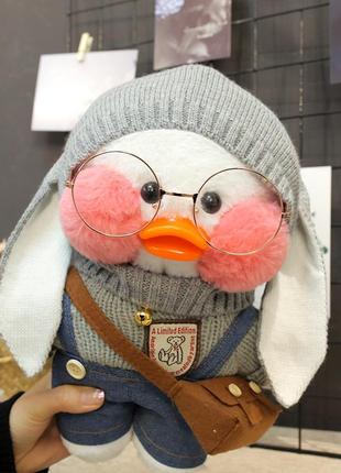 Качка лалафанфан оригінал зайка lalafanfan качечка м'яка іграшка cafe mimi duck