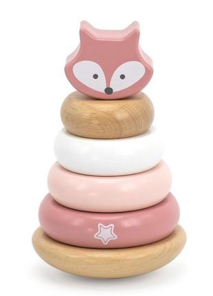 Деревянная пирамидка-неваляшка viga toys polarb лисичка (44206)