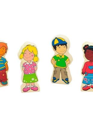 Набор магнитных фигурок viga toys дети (59699vg)