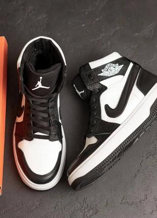 Мужские кожаные зимние ботинки с натуральной шерстью премиум качества