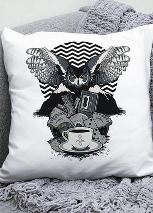 Декоративная подушка плюшева подарок с принтом твин пикс twin peaks
