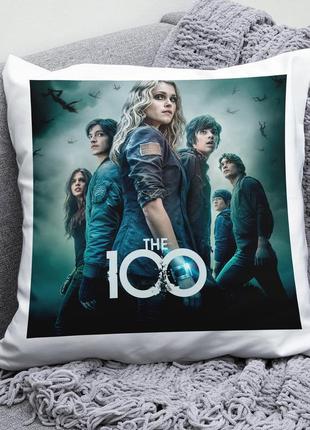Декоративна подушка плюшевий подарунок з принтом сотня the 100