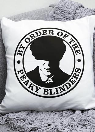 Декоративна подушка плюшевий подарунок з принтом гострі козирки peaky blinders
