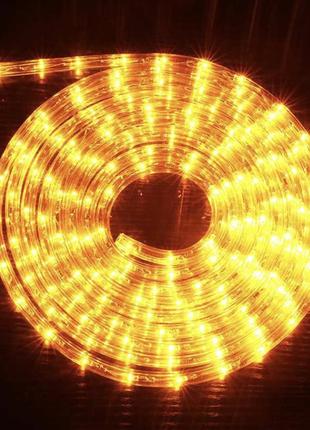 Новорічна світлодіодна гірлянда-шланг дюралайт 10м вулична гнучка стрічка 220v для декору тепле біле світло tktk