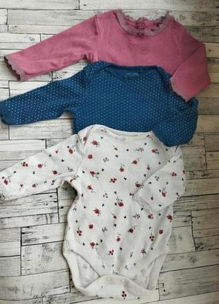 Набор боди next с кружевом next 3 мес боди с длинными рукавами