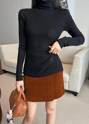 Водолазка коричневая черная2 фото