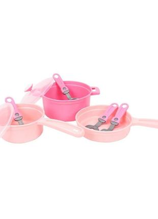 Дитяча іграшка "набір посуду рожевий" 0075txk 9 предметів4 фото
