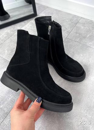 Жіночі зимові замшеві черевики