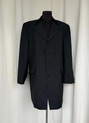 Піджак жакет подовжений готичний сюртук вовна