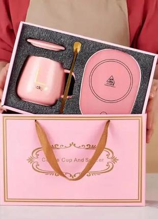 Чашка на usb-підставці з підігрівом в подарунковій упаковці lucky