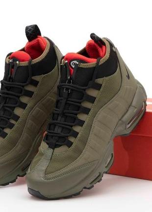 Зимние мужские кроссовки summary air max 95 sneakerboot haki 41-42-43-44-45