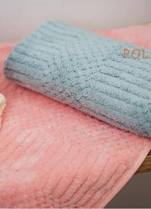 Рушники крапки з полосками 25*50 см мікрофібра