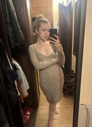 Трикотажное платье h&m, размер xs / s