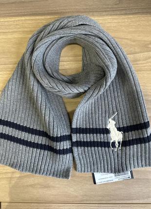 Шарф polo ralph lauren синій та сірий дитячий