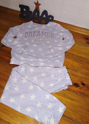 Детский домашний костюм пижама на девочку звездочки