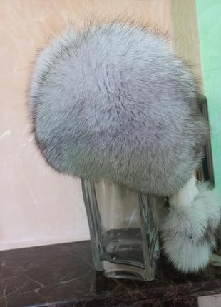 Шапка жен. мех песец + норка