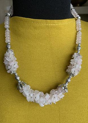 Намисто із рожевого кварцю