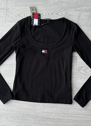 Tommy jeans slim - long sleeved top - black