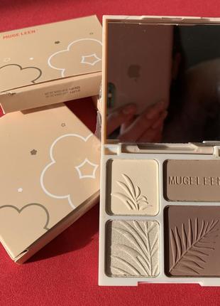 Палетка mugeleen для контурингу + хайлайтер (№02)