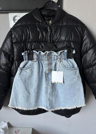 Голубая джинсовая юбка zara 5-6 лет 116