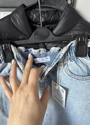 Голубая джинсовая юбка zara 5-6 лет 1163 фото
