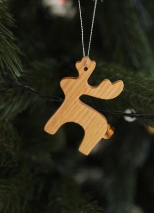 24 новорічні іграшки з дерева ясеня, новорічні прикраси на ялинку