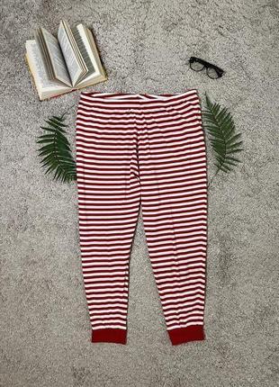 Трикотажні домашні піжамні штани у смужку №22/2