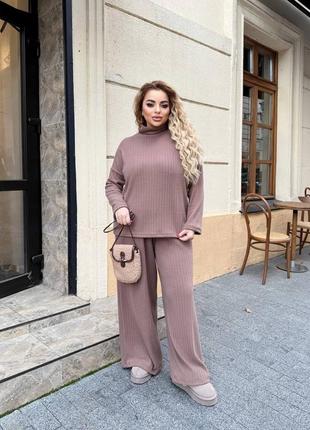 Ангоровый костюм цвета мокко2 фото