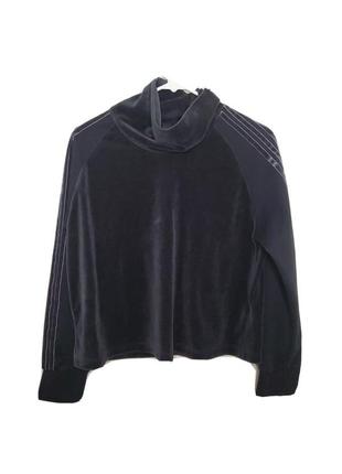 Теплый укороченный велюровый топ adidas, s, оригинал