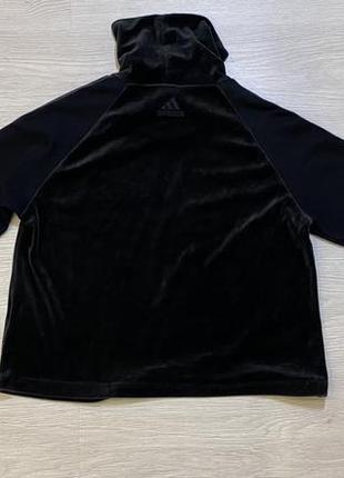 Теплий укорочений велюровий топ adidas, s, оригінал4 фото