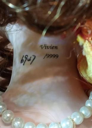 Фарфоровая кукла vivien с серийным номером 60см