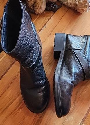 Кожанные ботинки massimo dutti