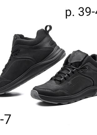 Кроссовки термо мужские кожаные merrell urban gore-tex black