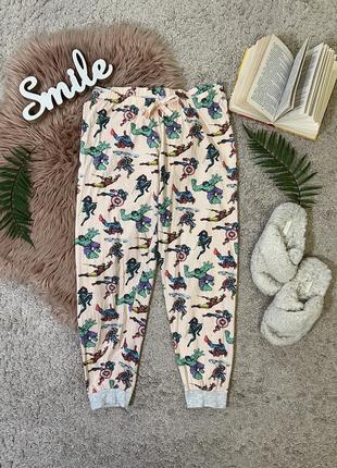 Домашні піжамні штани принт месники №123/12