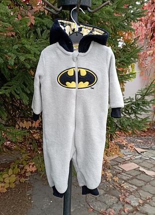 Человечик теплый для малыша, batman, 6-9 мес