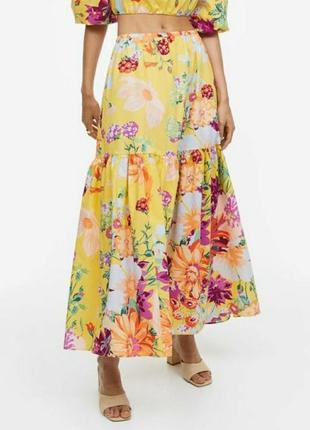 Нова яскрава міді спідниця h&m