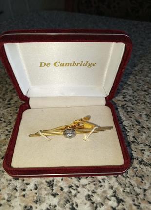 Позолочений затискач для краватки