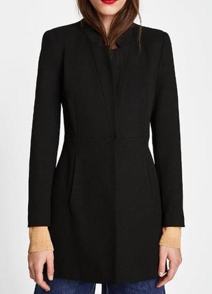 Удлиненный приталенный жакет zara блейзер пиджак mango7 фото
