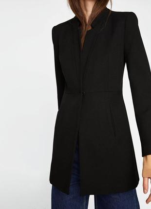 Удлиненный приталенный жакет zara блейзер пиджак mango8 фото