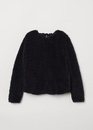 Куртка демисезонная из искусственного меха для женщины h&amp;m divided 0663176-005 s черный