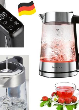 Цифровой электрочайник с подсветкой и регулировкой температуры silvercrest swgd 3000 a3 (германия)